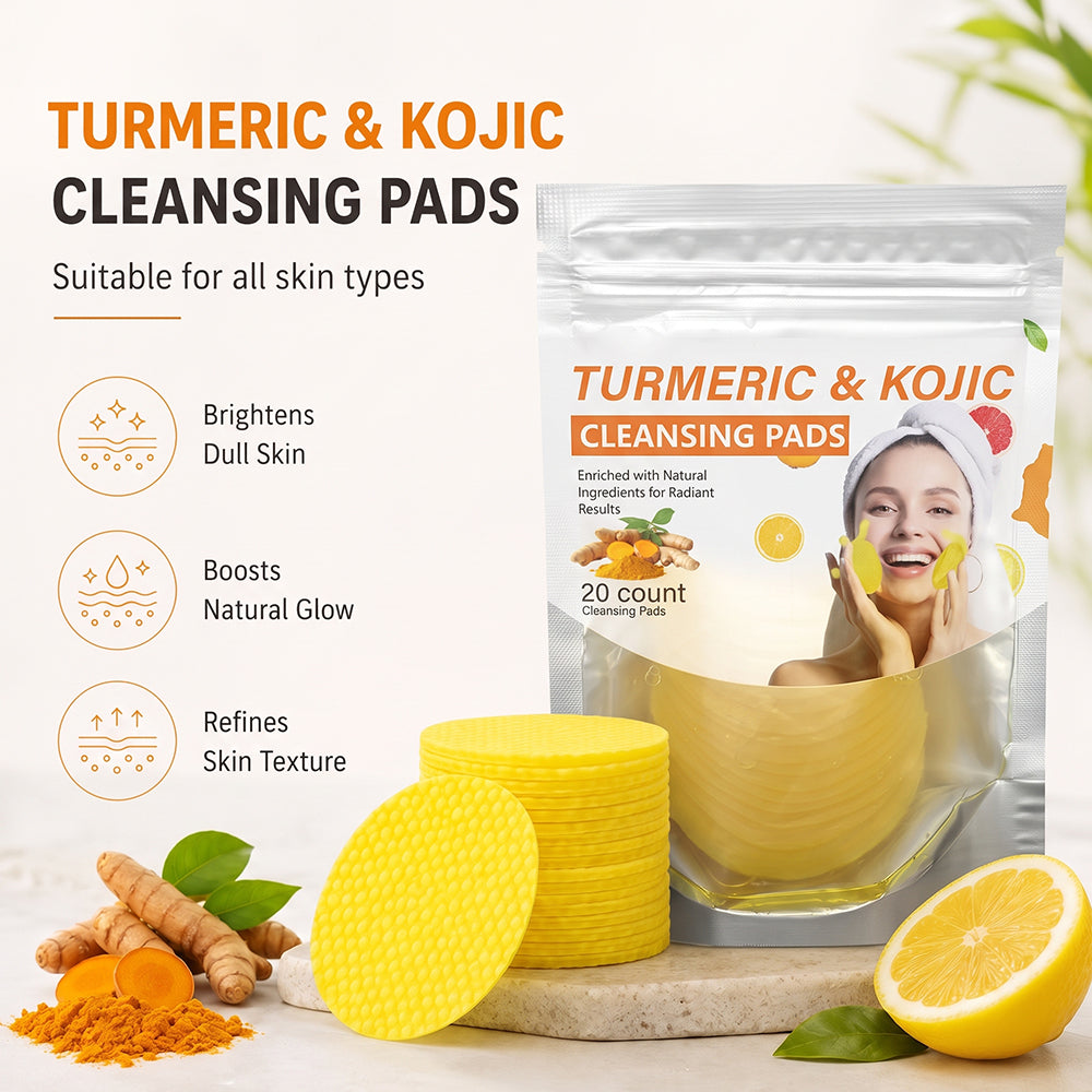 Turmeric & Kojic Acid Cleansing Pads,20pcs🟡