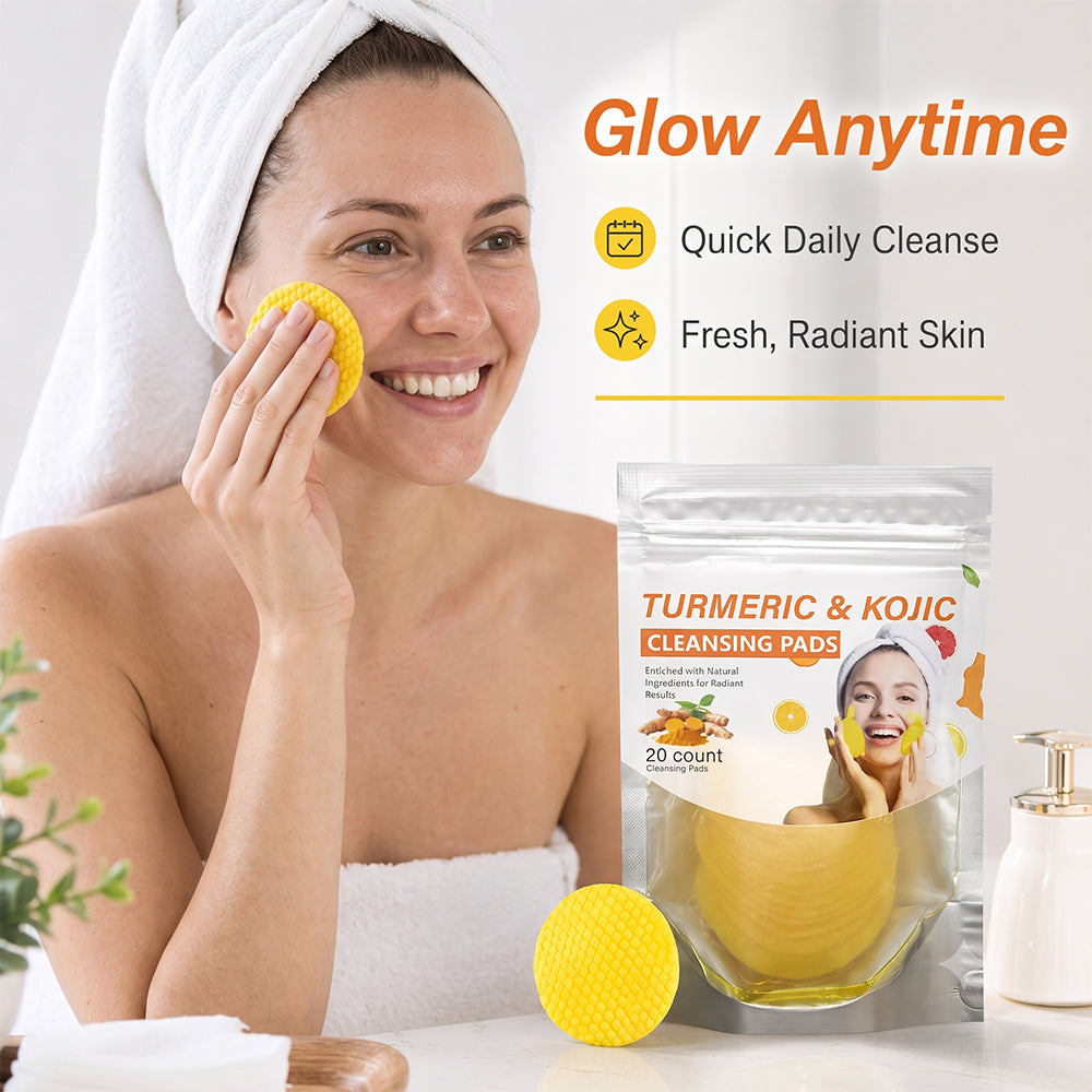 Turmeric & Kojic Acid Cleansing Pads,20pcs🟡