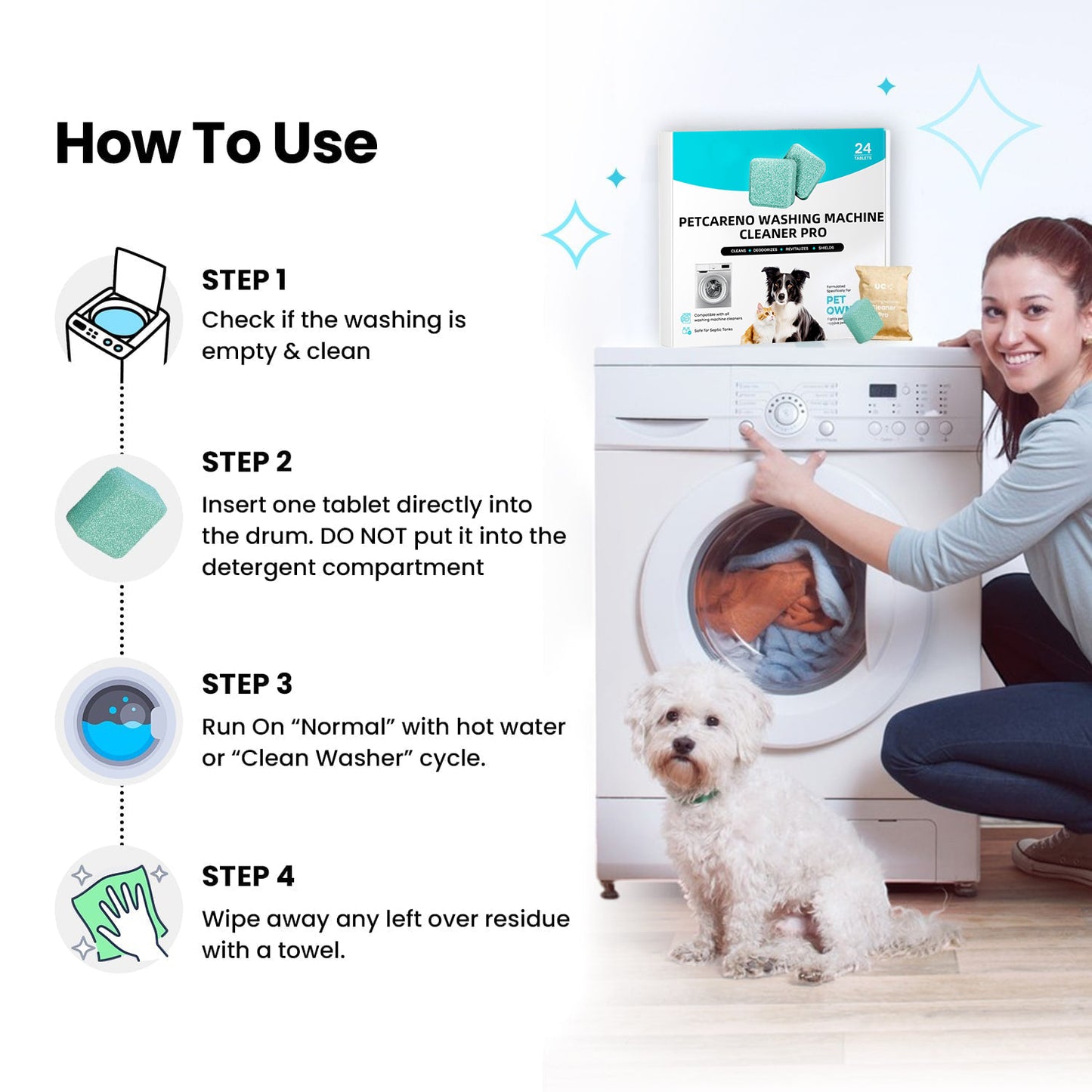 Petcareno Washing Machine Cleaner